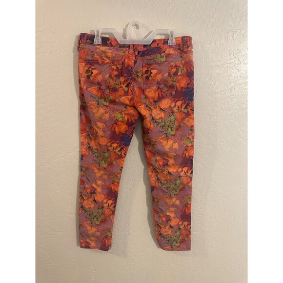 Ana Skinny Floral Cotton/Spandex Watercolor Jeans - Picture 8 of 10